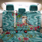 Kookaburra Eucalyptus Personalised Back Car Seat Cover Aboriginal Australian Dot Painting - Aussie Hoodie
