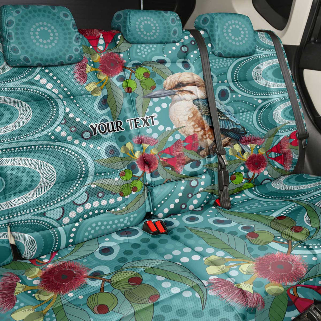 Kookaburra Eucalyptus Personalised Back Car Seat Cover Aboriginal Australian Dot Painting - Aussie Hoodie