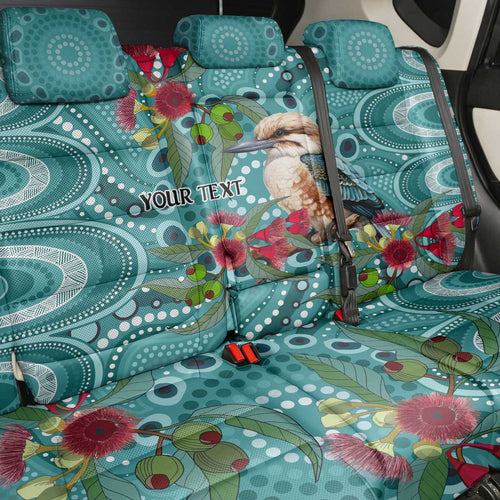 Kookaburra Eucalyptus Personalised Back Car Seat Cover Aboriginal Australian Dot Painting - Aussie Hoodie