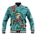 Kookaburra Eucalyptus Personalised Baseball Jacket Aboriginal Australian Dot Painting - Aussie Hoodie