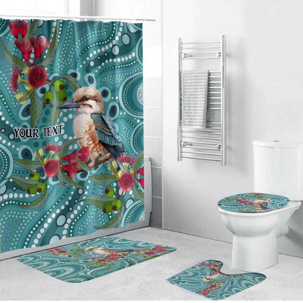 Kookaburra Eucalyptus Personalised Bathroom Set Aboriginal Australian Dot Painting - Aussie Hoodie
