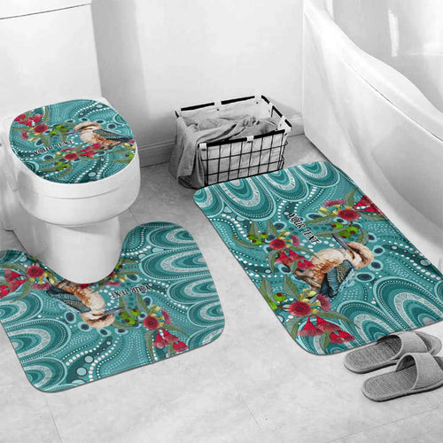 Kookaburra Eucalyptus Personalised Bathroom Set Aboriginal Australian Dot Painting - Aussie Hoodie