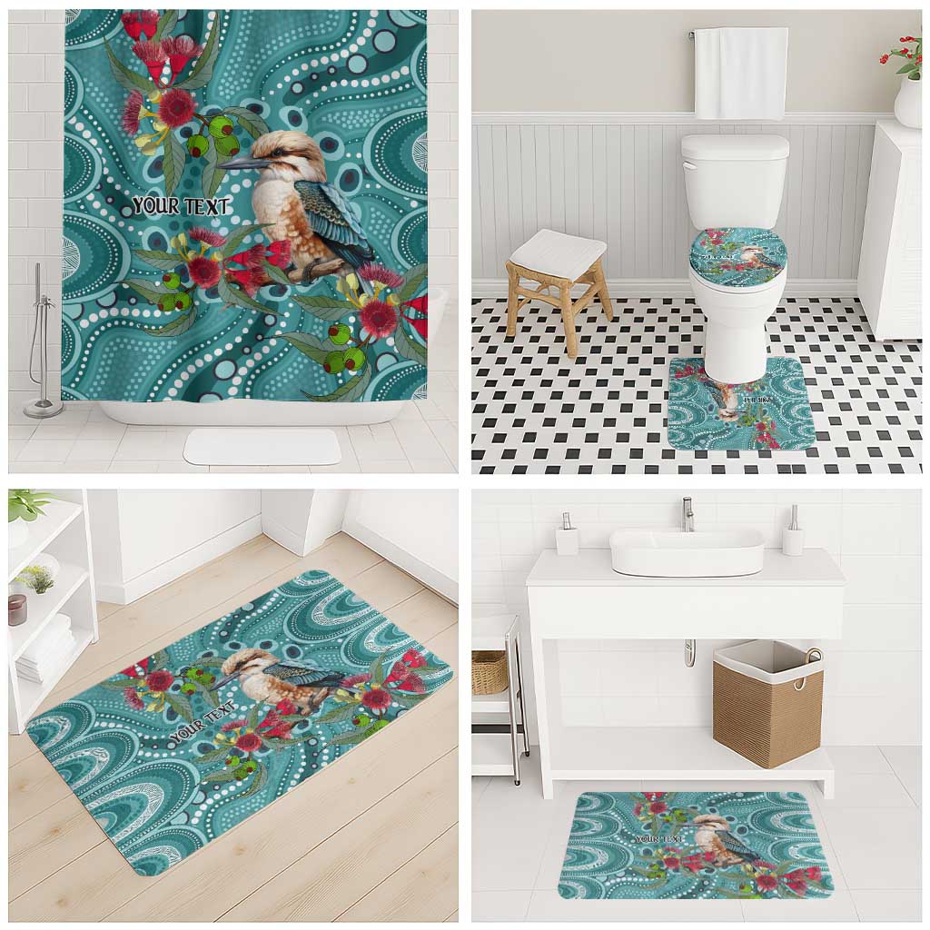 Kookaburra Eucalyptus Personalised Bathroom Set Aboriginal Australian Dot Painting - Aussie Hoodie