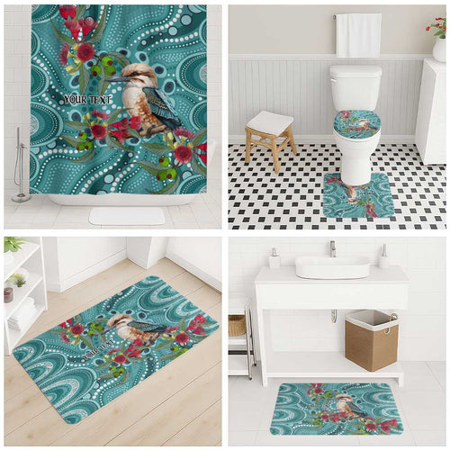 Kookaburra Eucalyptus Personalised Bathroom Set Aboriginal Australian Dot Painting - Aussie Hoodie