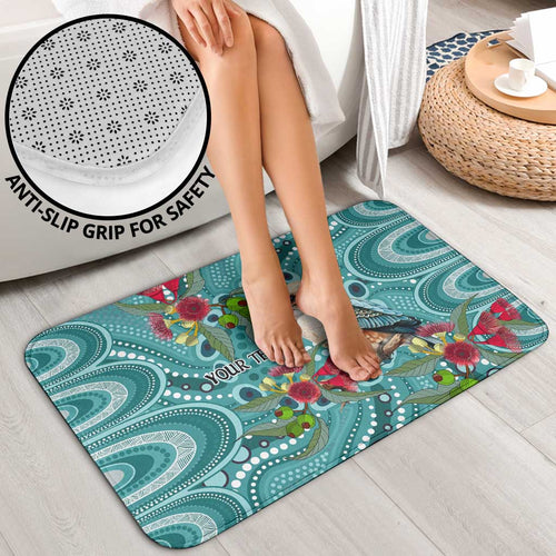 Kookaburra Eucalyptus Personalised Bathroom Set Aboriginal Australian Dot Painting - Aussie Hoodie