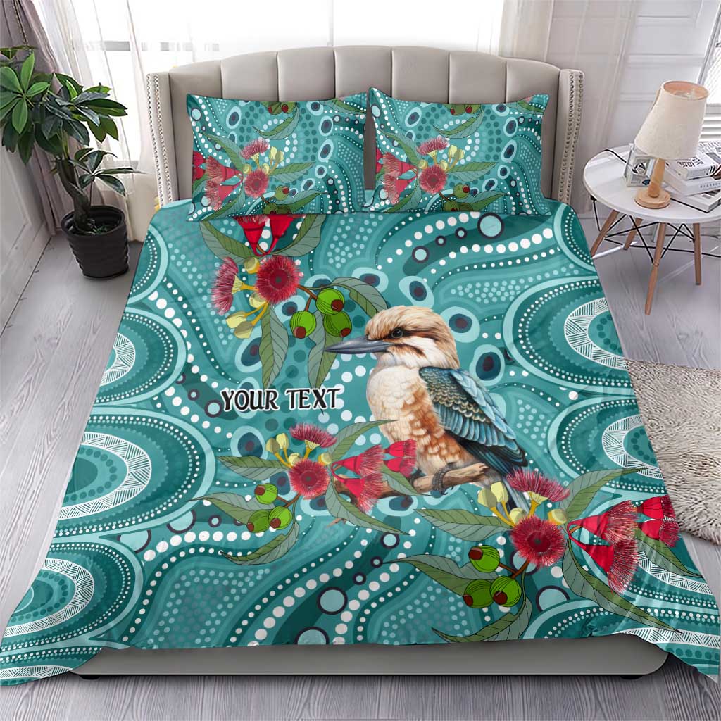 Kookaburra Eucalyptus Personalised Bedding Set Aboriginal Australian Dot Painting - Aussie Hoodie