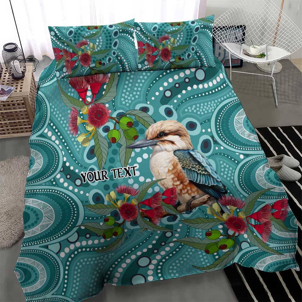 Kookaburra Eucalyptus Personalised Bedding Set Aboriginal Australian Dot Painting - Aussie Hoodie