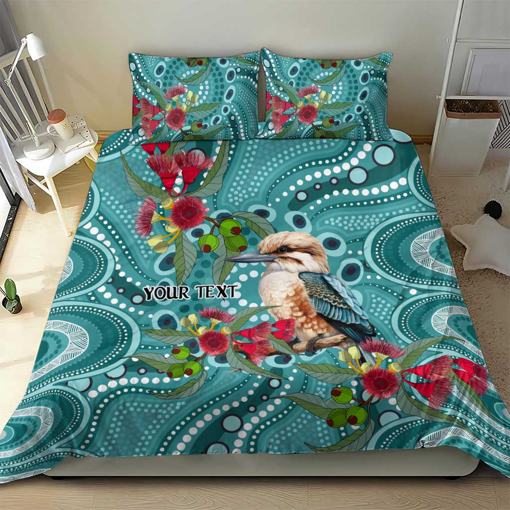 Kookaburra Eucalyptus Personalised Bedding Set Aboriginal Australian Dot Painting - Aussie Hoodie