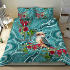 Kookaburra Eucalyptus Personalised Bedding Set Aboriginal Australian Dot Painting - Aussie Hoodie