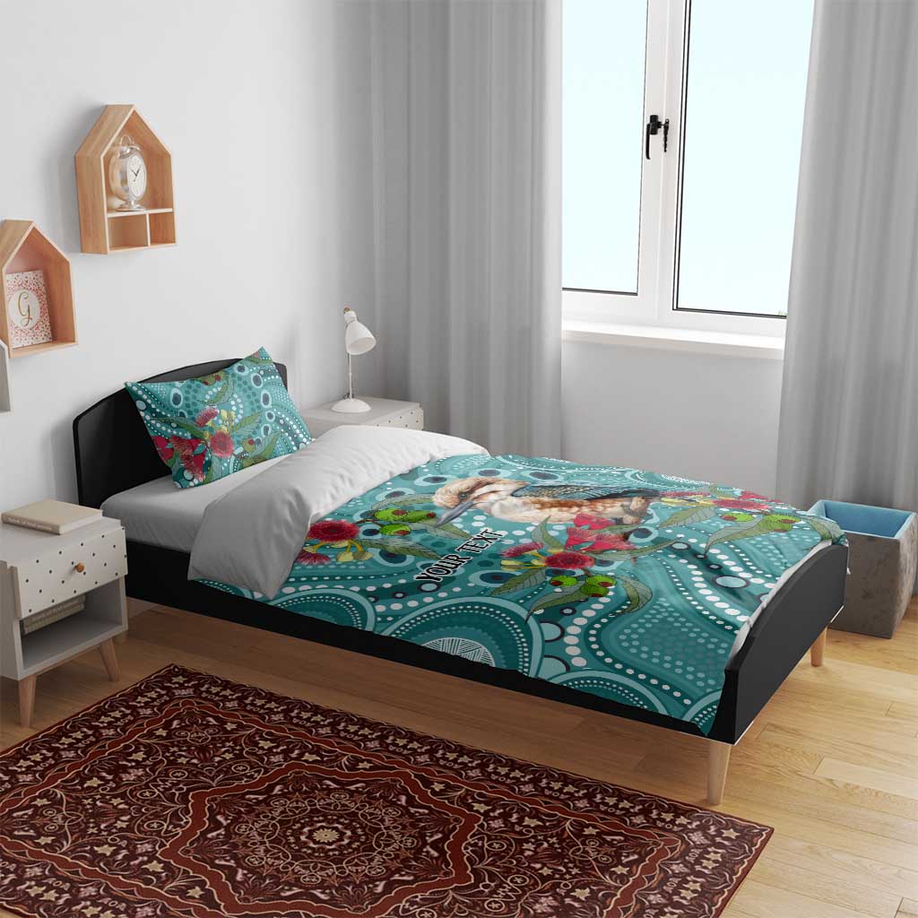Kookaburra Eucalyptus Personalised Bedding Set Aboriginal Australian Dot Painting - Aussie Hoodie