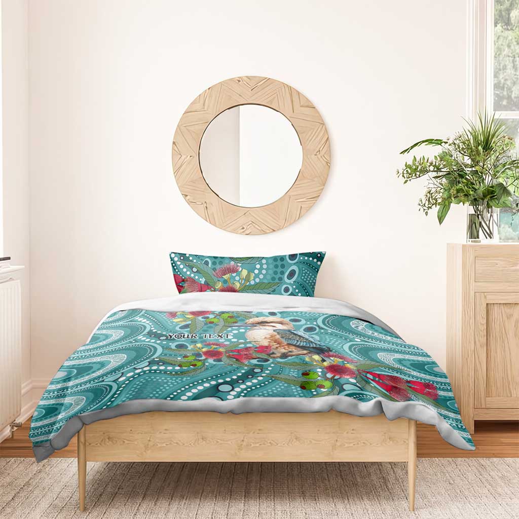 Kookaburra Eucalyptus Personalised Bedding Set Aboriginal Australian Dot Painting - Aussie Hoodie