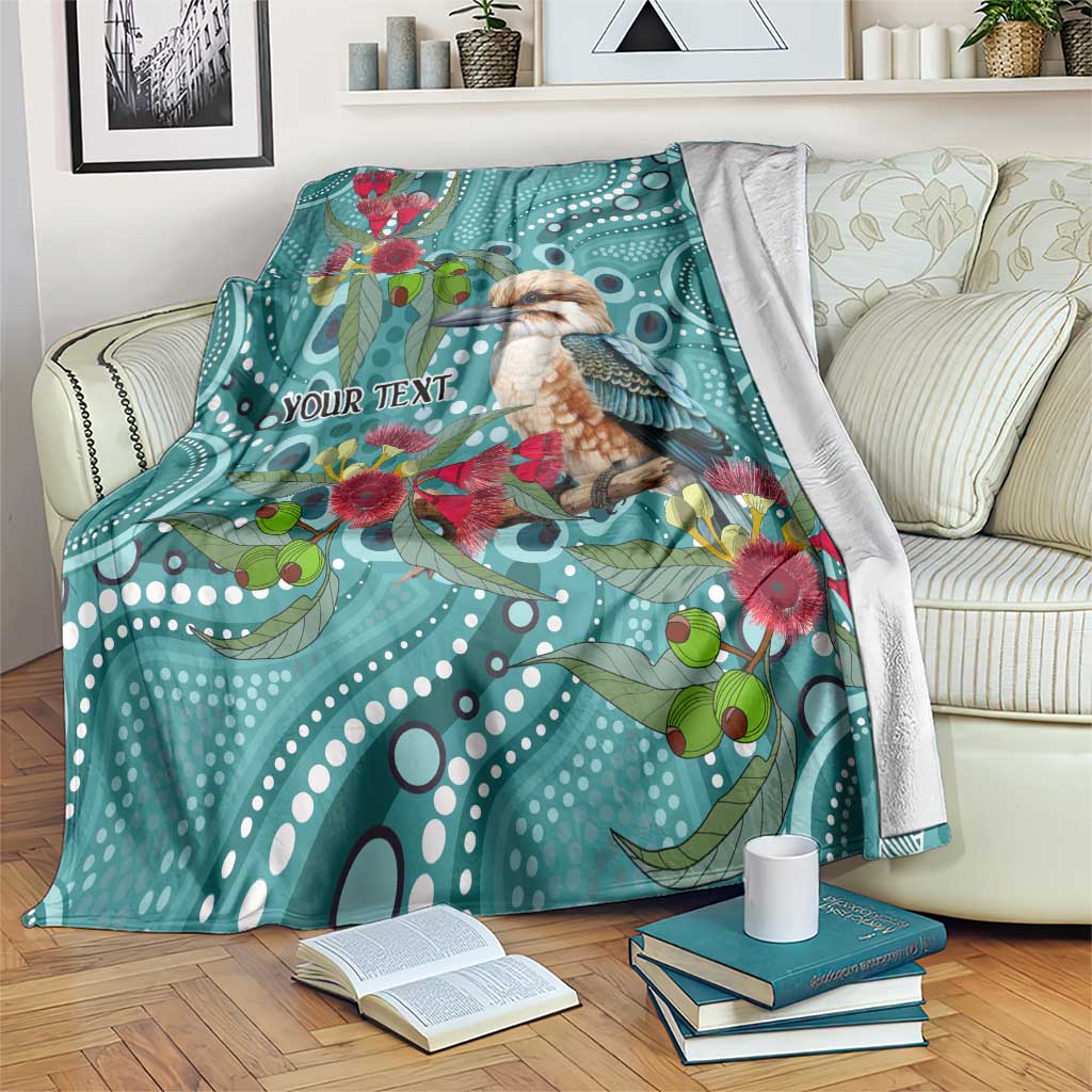 Kookaburra Eucalyptus Personalised Blanket Aboriginal Australian Dot Painting - Aussie Hoodie