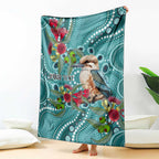 Kookaburra Eucalyptus Personalised Blanket Aboriginal Australian Dot Painting - Aussie Hoodie