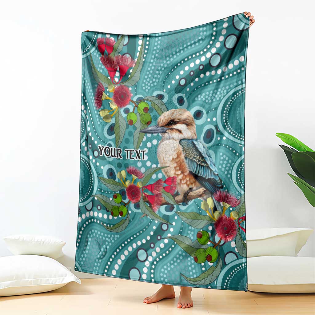 Kookaburra Eucalyptus Personalised Blanket Aboriginal Australian Dot Painting - Aussie Hoodie