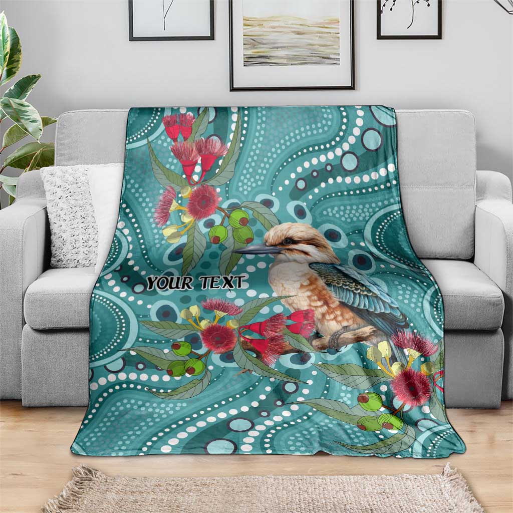 Kookaburra Eucalyptus Personalised Blanket Aboriginal Australian Dot Painting - Aussie Hoodie