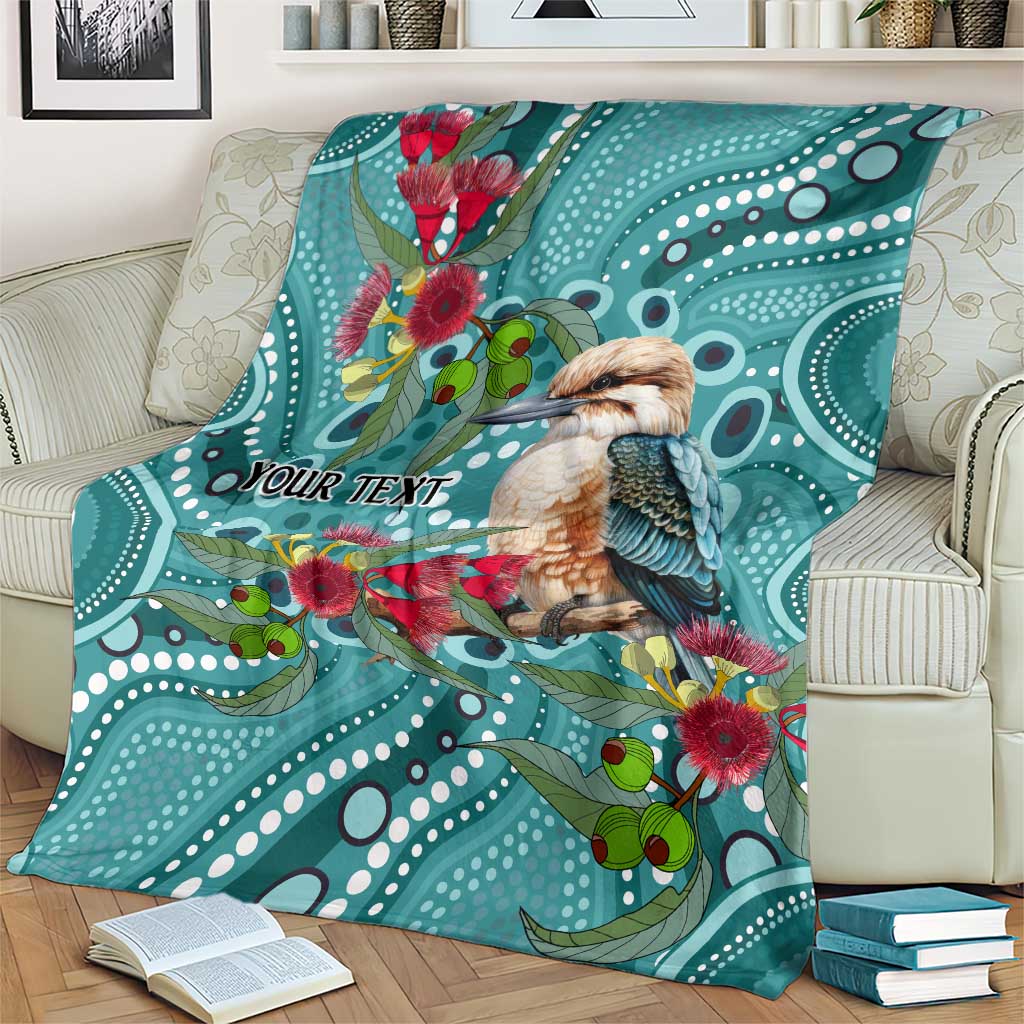 Kookaburra Eucalyptus Personalised Blanket Aboriginal Australian Dot Painting - Aussie Hoodie