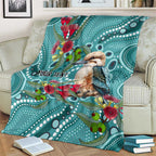 Kookaburra Eucalyptus Personalised Blanket Aboriginal Australian Dot Painting - Aussie Hoodie