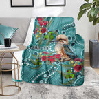 Kookaburra Eucalyptus Personalised Blanket Aboriginal Australian Dot Painting - Aussie Hoodie