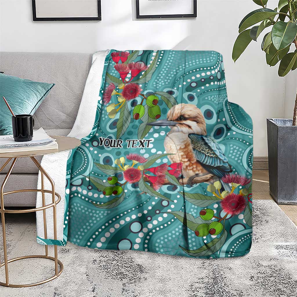 Kookaburra Eucalyptus Personalised Blanket Aboriginal Australian Dot Painting - Aussie Hoodie