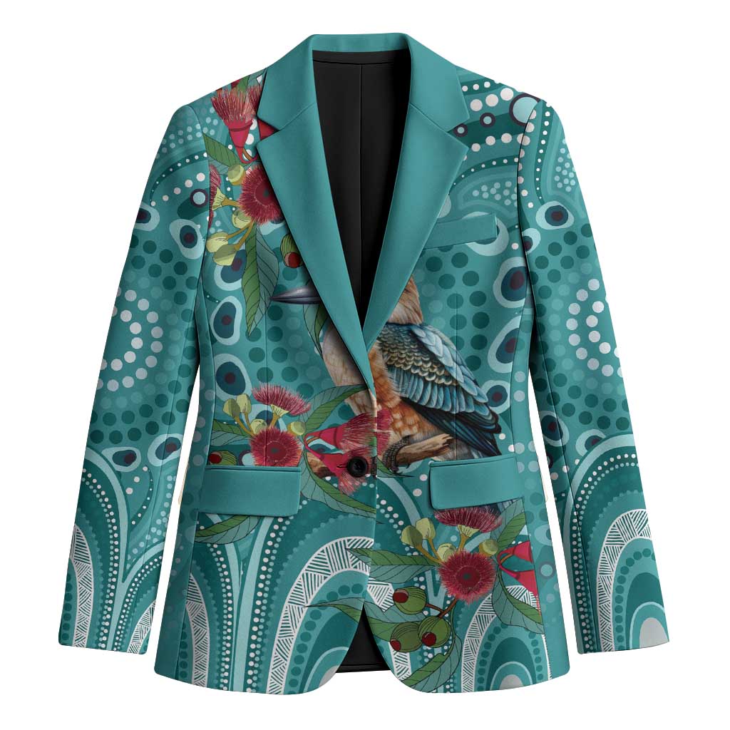 Kookaburra Eucalyptus Personalised Blazer Aboriginal Australian Dot Painting - Aussie Hoodie