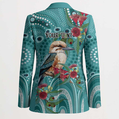 Kookaburra Eucalyptus Personalised Blazer Aboriginal Australian Dot Painting - Aussie Hoodie