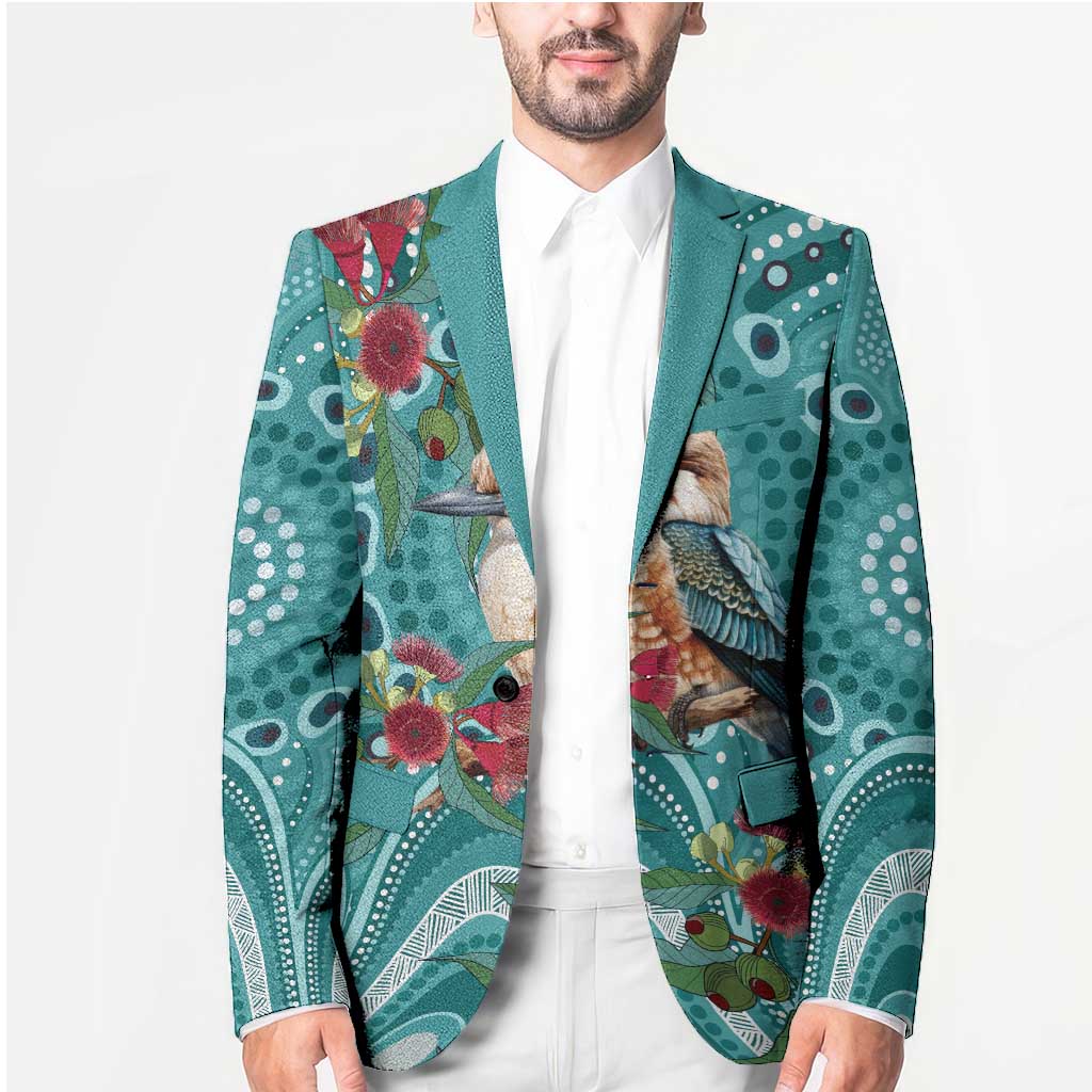 Kookaburra Eucalyptus Personalised Blazer Aboriginal Australian Dot Painting - Aussie Hoodie