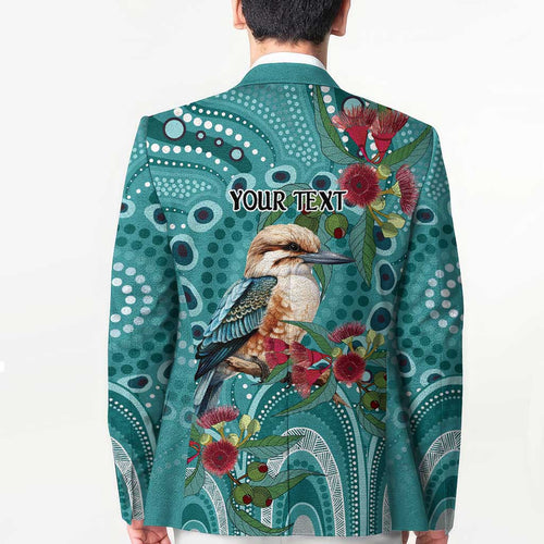 Kookaburra Eucalyptus Personalised Blazer Aboriginal Australian Dot Painting - Aussie Hoodie