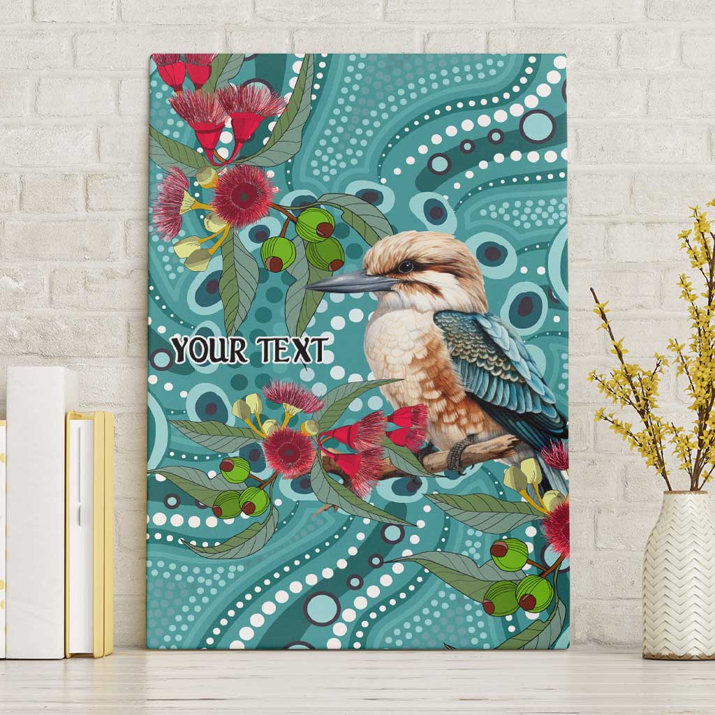 Kookaburra Eucalyptus Personalised Canvas Wall Art Aboriginal Australian Dot Painting - Aussie Hoodie