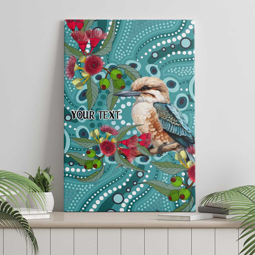 Kookaburra Eucalyptus Personalised Canvas Wall Art Aboriginal Australian Dot Painting - Aussie Hoodie