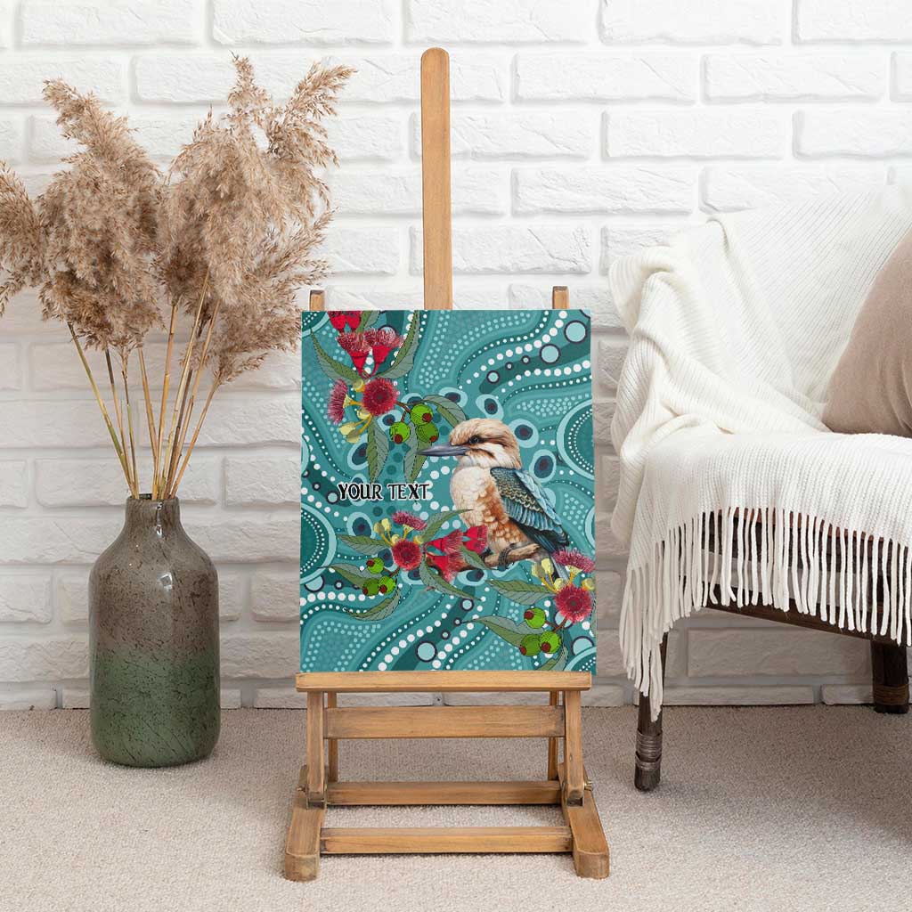 Kookaburra Eucalyptus Personalised Canvas Wall Art Aboriginal Australian Dot Painting - Aussie Hoodie
