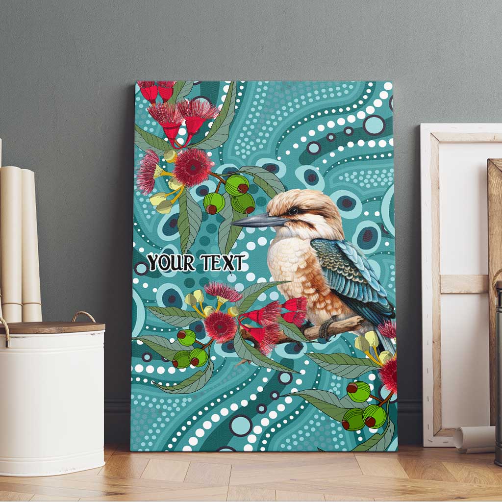 Kookaburra Eucalyptus Personalised Canvas Wall Art Aboriginal Australian Dot Painting - Aussie Hoodie