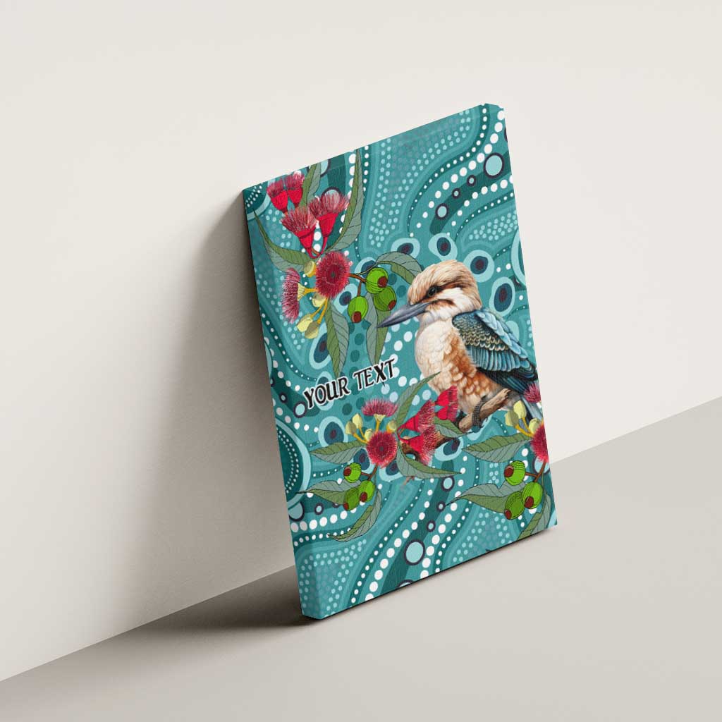 Kookaburra Eucalyptus Personalised Canvas Wall Art Aboriginal Australian Dot Painting - Aussie Hoodie
