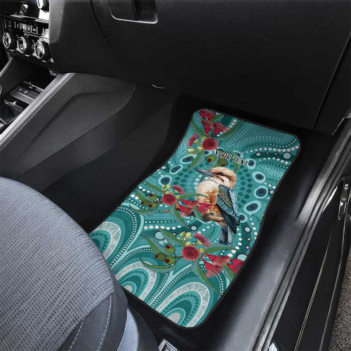 Kookaburra Eucalyptus Personalised Car Mats Aboriginal Australian Dot Painting - Aussie Hoodie