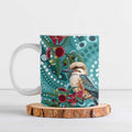 Kookaburra Eucalyptus Personalised Ceramic Mug Aboriginal Australian Dot Painting - Aussie Hoodie