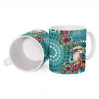 Kookaburra Eucalyptus Personalised Ceramic Mug Aboriginal Australian Dot Painting - Aussie Hoodie