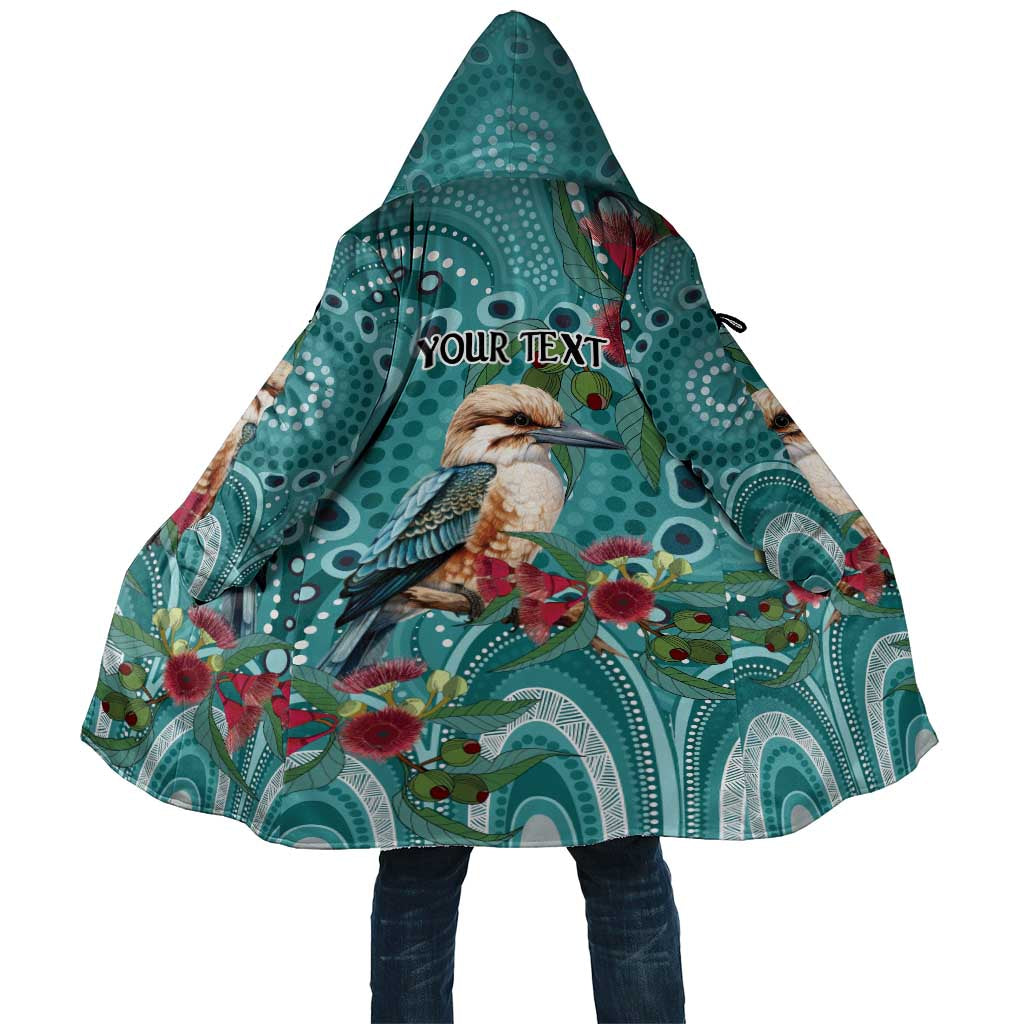 Kookaburra Eucalyptus Personalised Cloak Aboriginal Australian Dot Painting - Aussie Hoodie