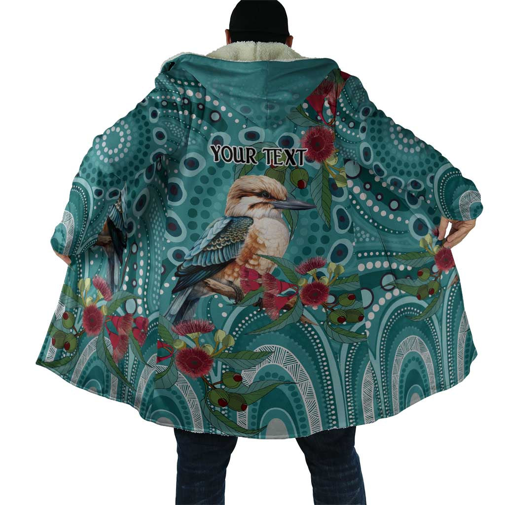 Kookaburra Eucalyptus Personalised Cloak Aboriginal Australian Dot Painting - Aussie Hoodie