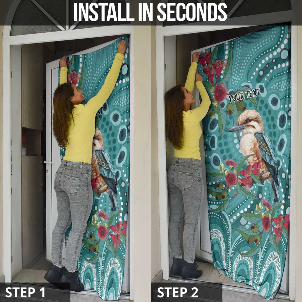 Kookaburra Eucalyptus Personalised Door Cover Aboriginal Australian Dot Painting - Aussie Hoodie
