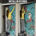 Kookaburra Eucalyptus Personalised Door Cover Aboriginal Australian Dot Painting - Aussie Hoodie