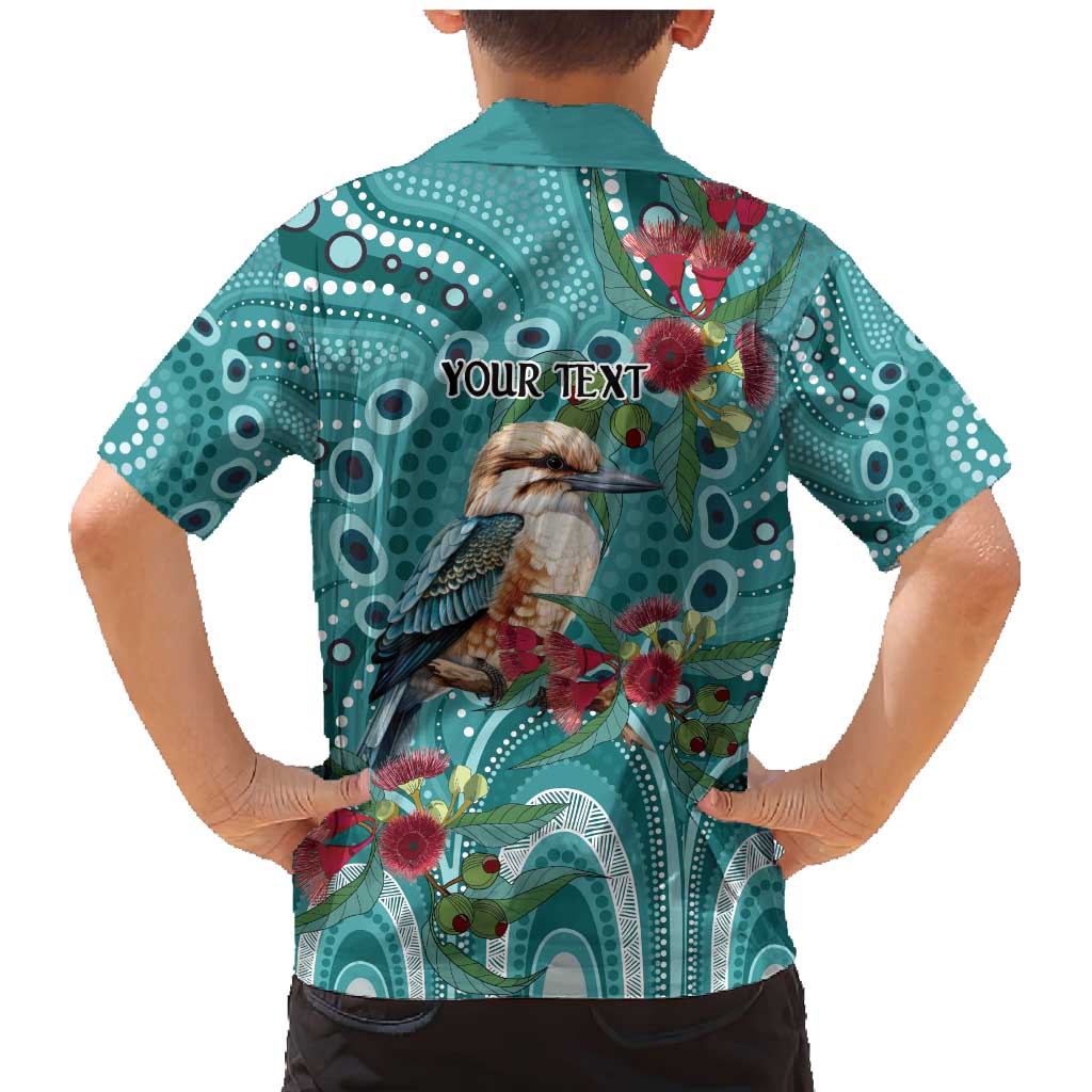 Kookaburra Eucalyptus Personalised Family Matching Mermaid Dress and Hawaiian Shirt Aboriginal Australian Dot Painting - Aussie Hoodie