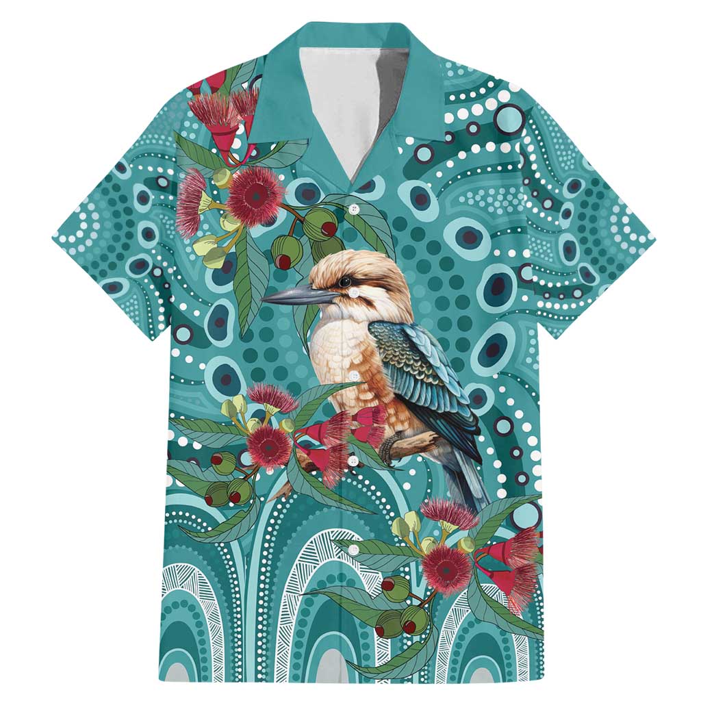 Kookaburra Eucalyptus Personalised Family Matching Mermaid Dress and Hawaiian Shirt Aboriginal Australian Dot Painting - Aussie Hoodie