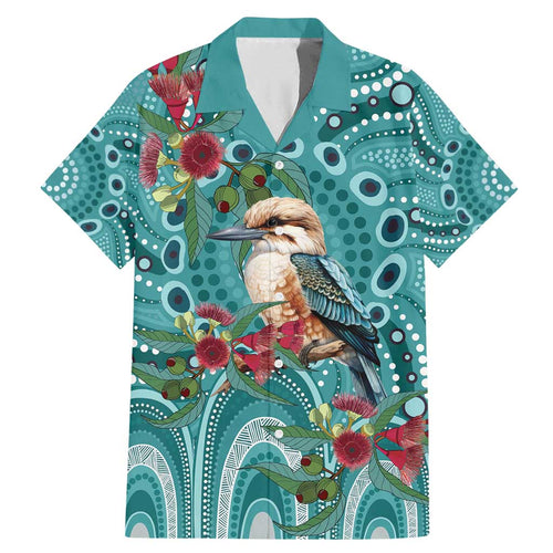 Kookaburra Eucalyptus Personalised Family Matching Mermaid Dress and Hawaiian Shirt Aboriginal Australian Dot Painting - Aussie Hoodie