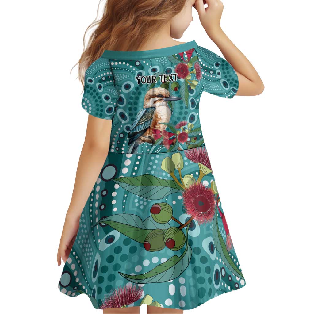 Kookaburra Eucalyptus Personalised Family Matching Summer Maxi Dress and Hawaiian Shirt Aboriginal Australian Dot Painting - Aussie Hoodie