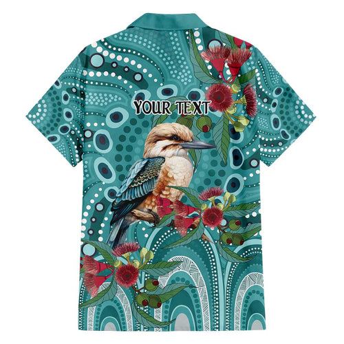 Kookaburra Eucalyptus Personalised Family Matching Summer Maxi Dress and Hawaiian Shirt Aboriginal Australian Dot Painting - Aussie Hoodie