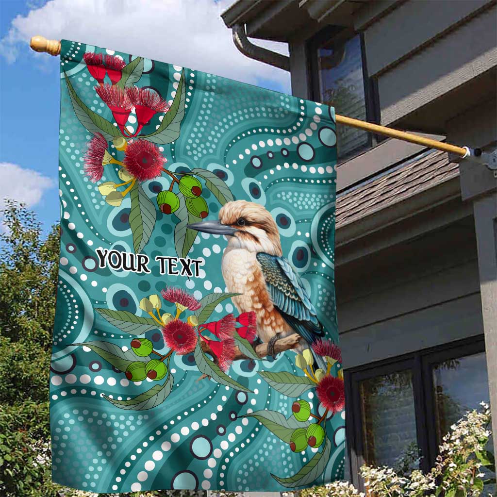 Kookaburra Eucalyptus Personalised Garden Flag Aboriginal Australian Dot Painting - Aussie Hoodie