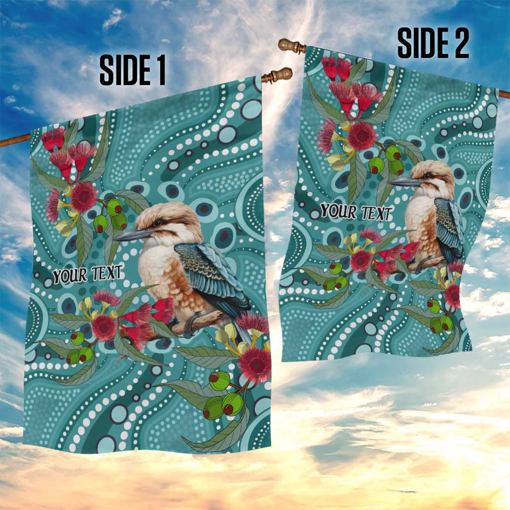 Kookaburra Eucalyptus Personalised Garden Flag Aboriginal Australian Dot Painting - Aussie Hoodie