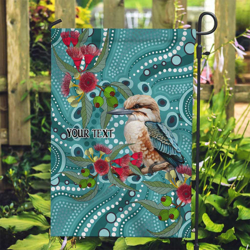 Kookaburra Eucalyptus Personalised Garden Flag Aboriginal Australian Dot Painting - Aussie Hoodie