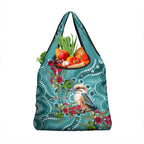 Kookaburra Eucalyptus Personalised Grocery Bag Aboriginal Australian Dot Painting - Aussie Hoodie