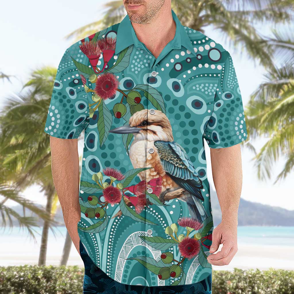Kookaburra Eucalyptus Personalised Hawaiian Shirt Aboriginal Australian Dot Painting - Aussie Hoodie
