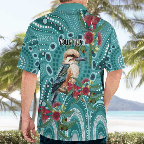 Kookaburra Eucalyptus Personalised Hawaiian Shirt Aboriginal Australian Dot Painting - Aussie Hoodie